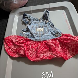 OshKosh B'gosh Blue Denim and Red Bandana Dress
